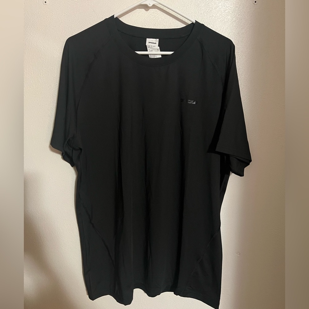 TSLA Classic Quick Dry Compression Performance T Shirt Black Mens Size 2XL *NWT*